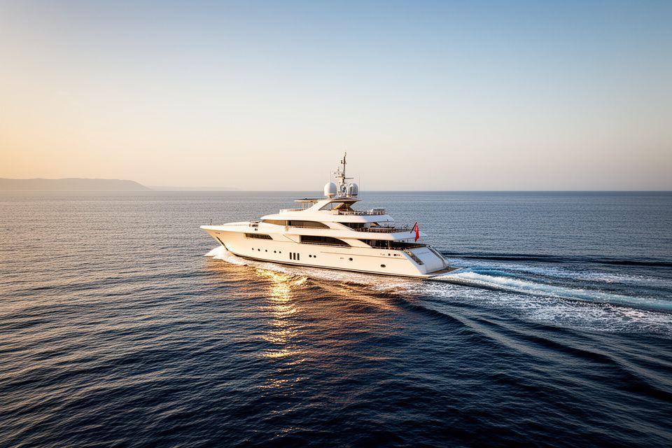 Yacht da charter in navigazione su mare calmo, immagine per l'articolo sul mercato del charter nautico, opportunità e rischi