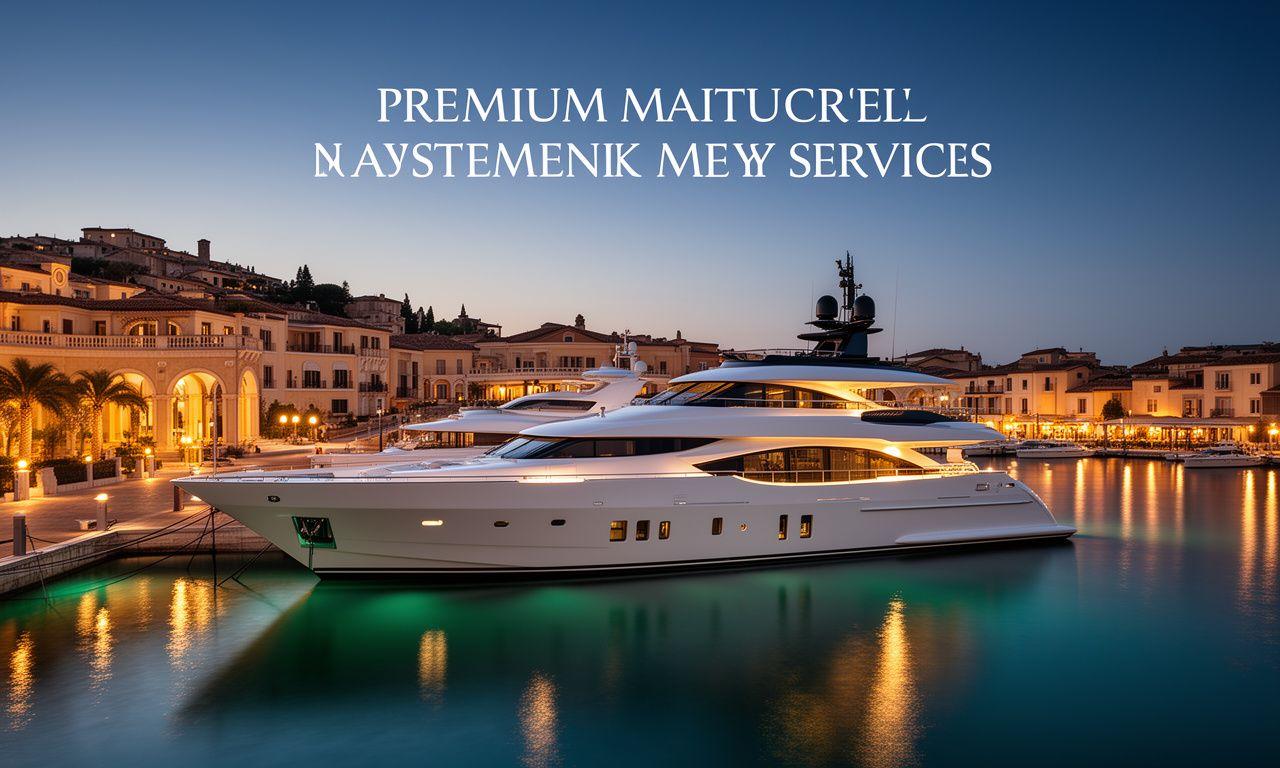 Yacht di lusso e porto elegante che rappresentano i servizi di investimento nautico di Nautilux Investimenti